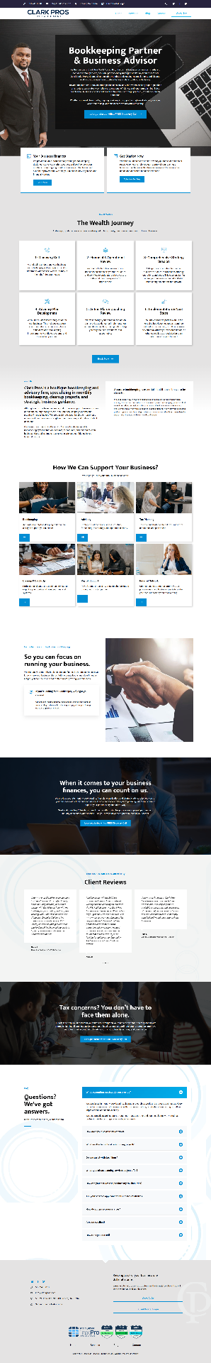 Accounting website design preview