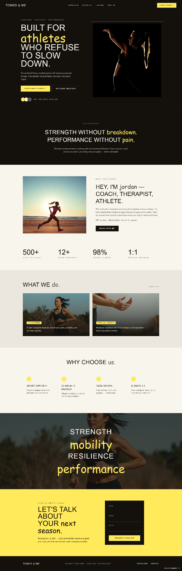 Physical Therapist website design preview